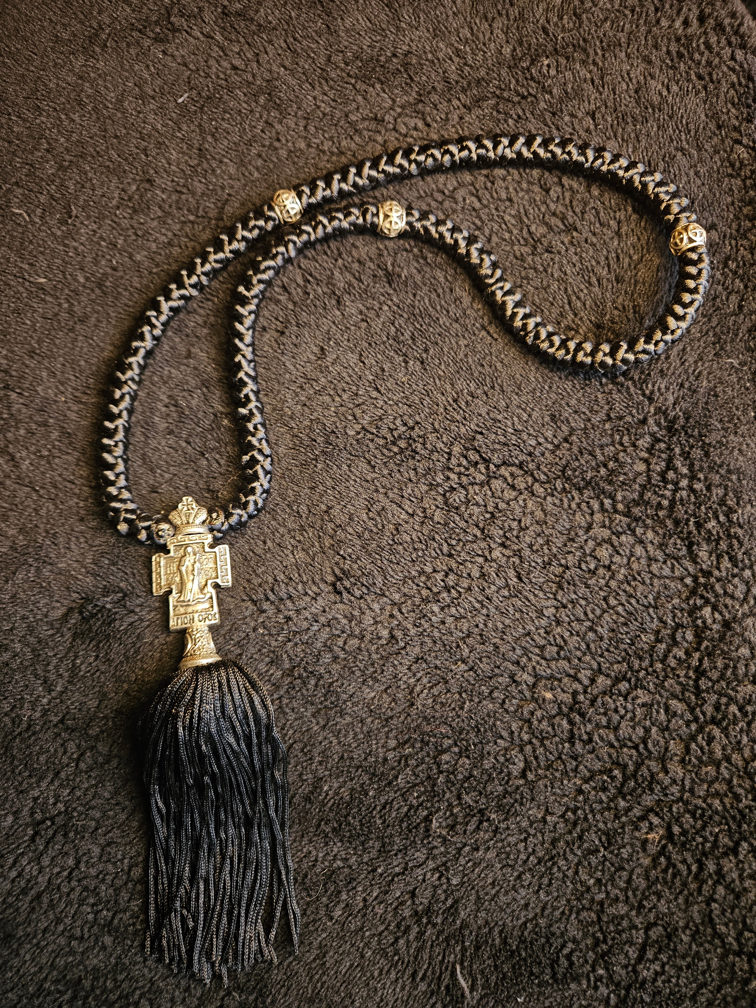Handmade Prayer Rope 100 knots (Silver Plated)