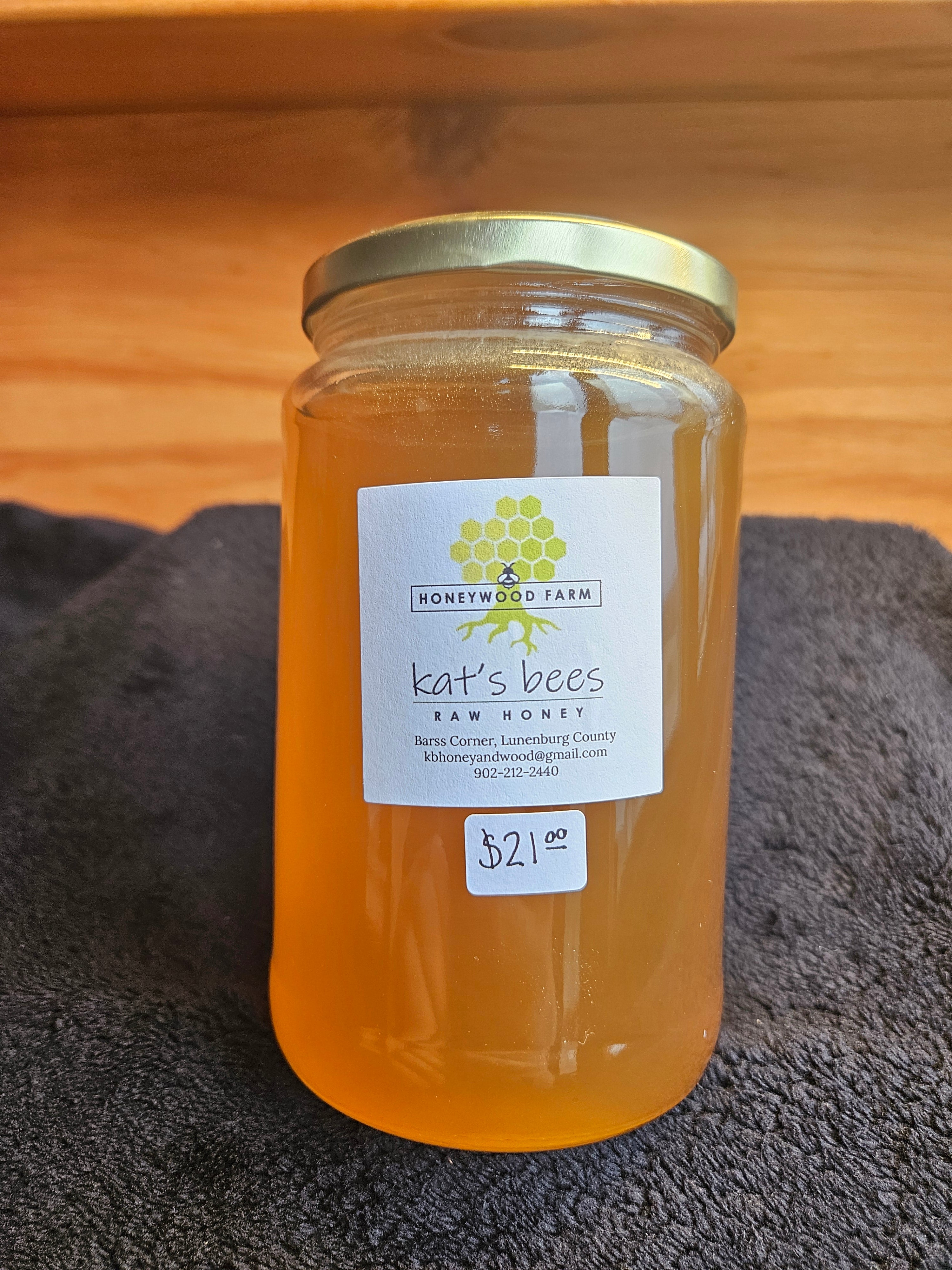 Kat's Bees Raw Honey by Honeywood Farms  (500g or 1kg jars)