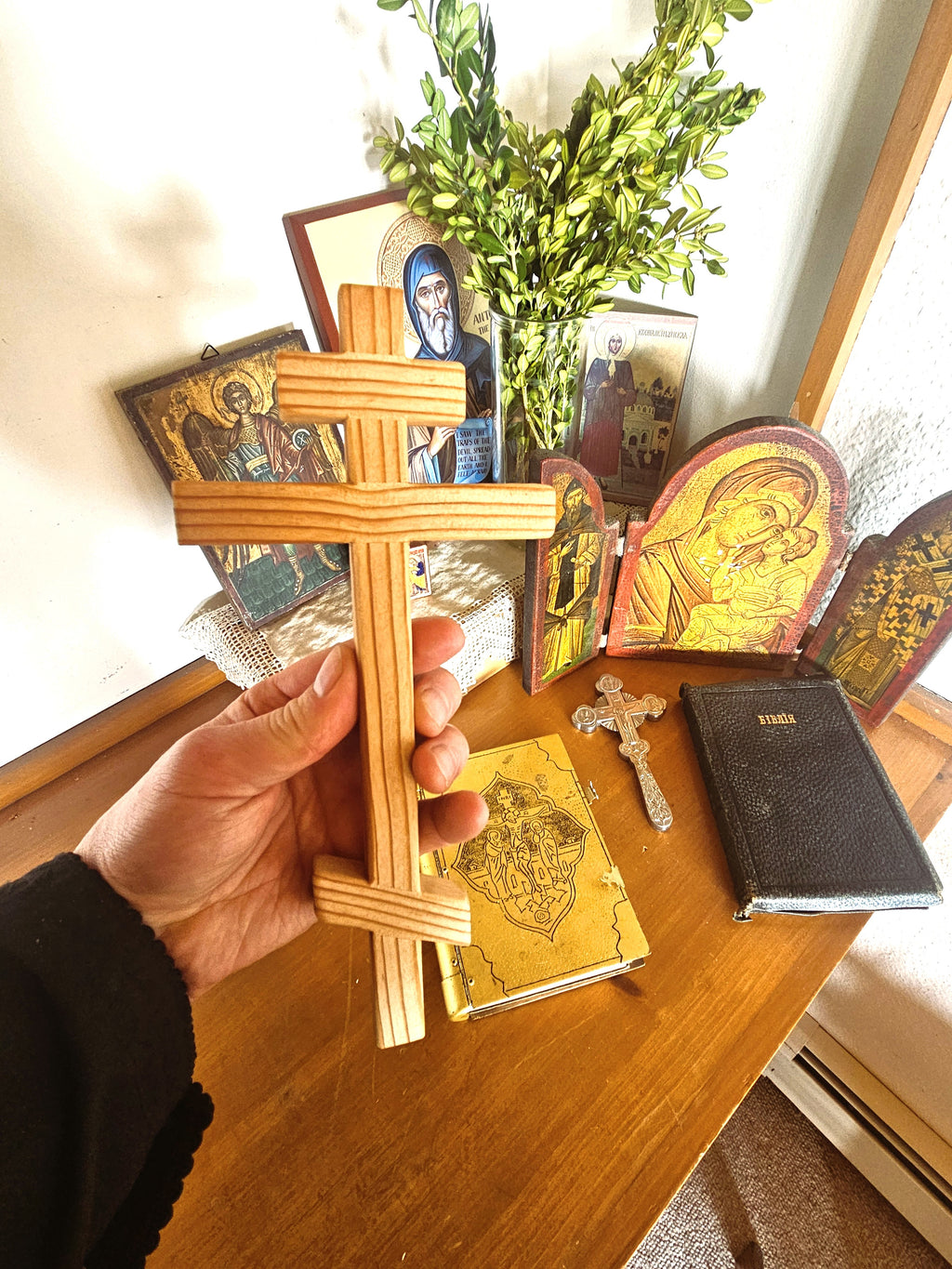 Douglas Fir Wall Cross - Made at the Monastery