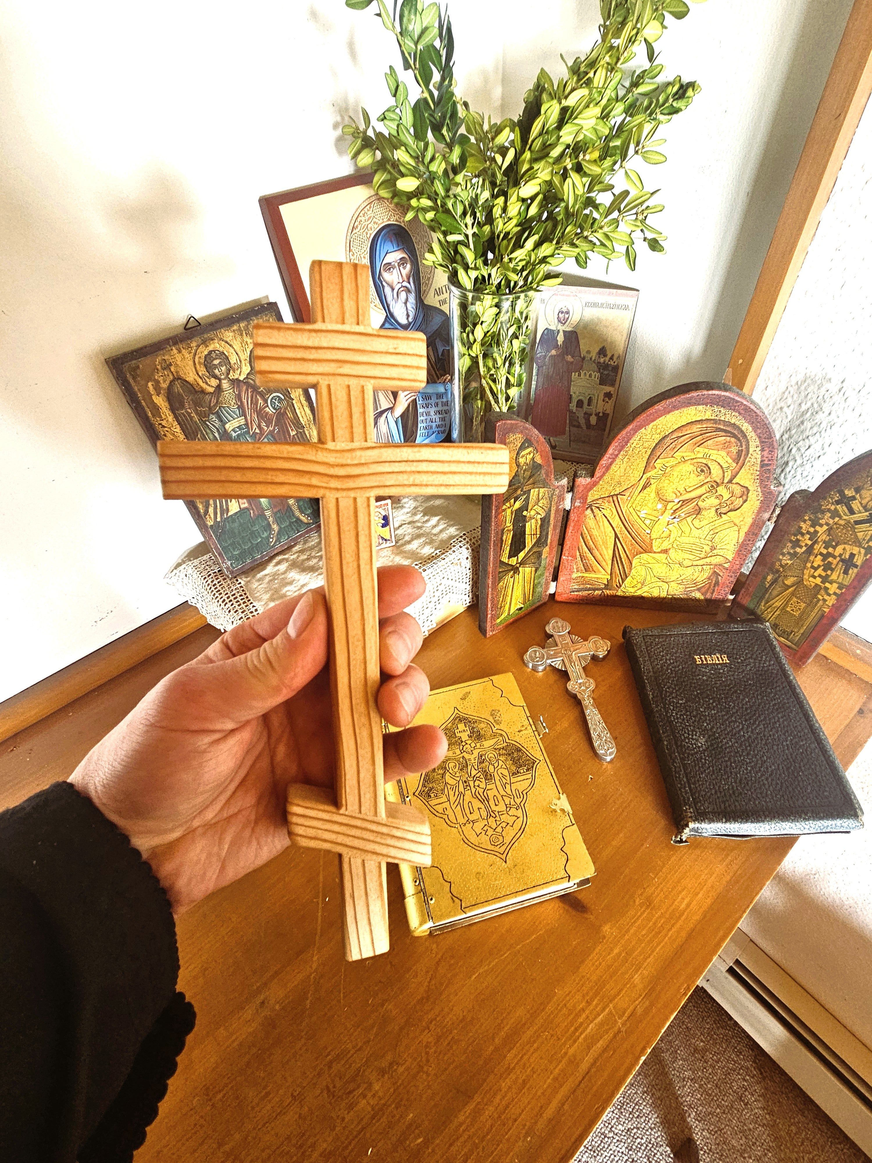 Douglas Fir Wall Cross - Made at the Monastery