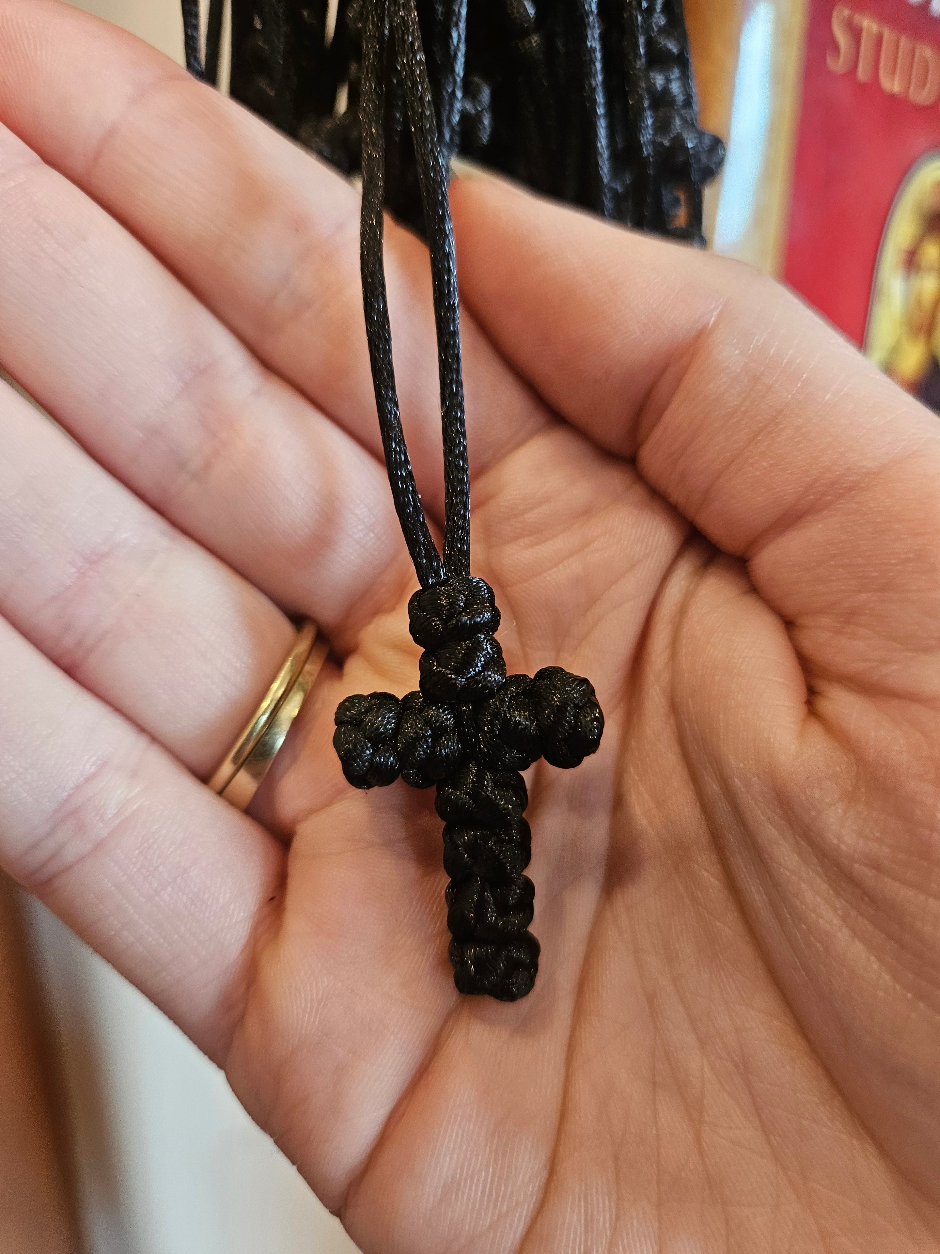 Orthodox Cross wool-knotted necklace NE - 13