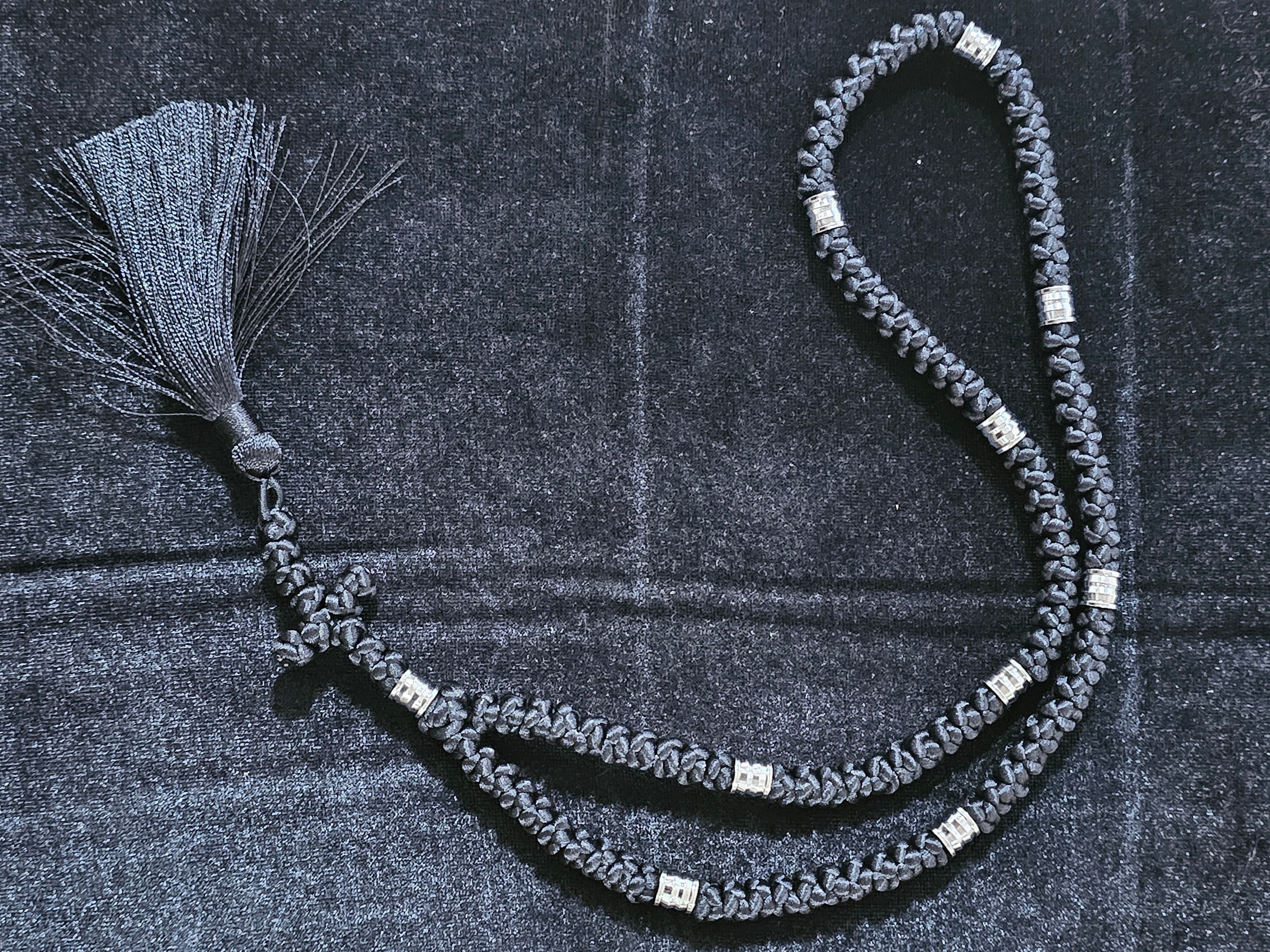 Canadian Monk-made Prayer Rope - 100 knot, stainless steel beads