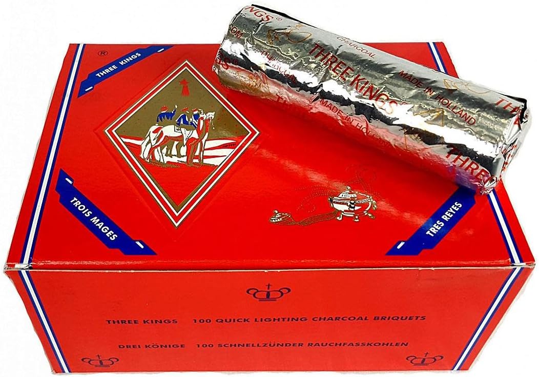 Three Kings Charcoal Roll - 33 mm - Pack of 10