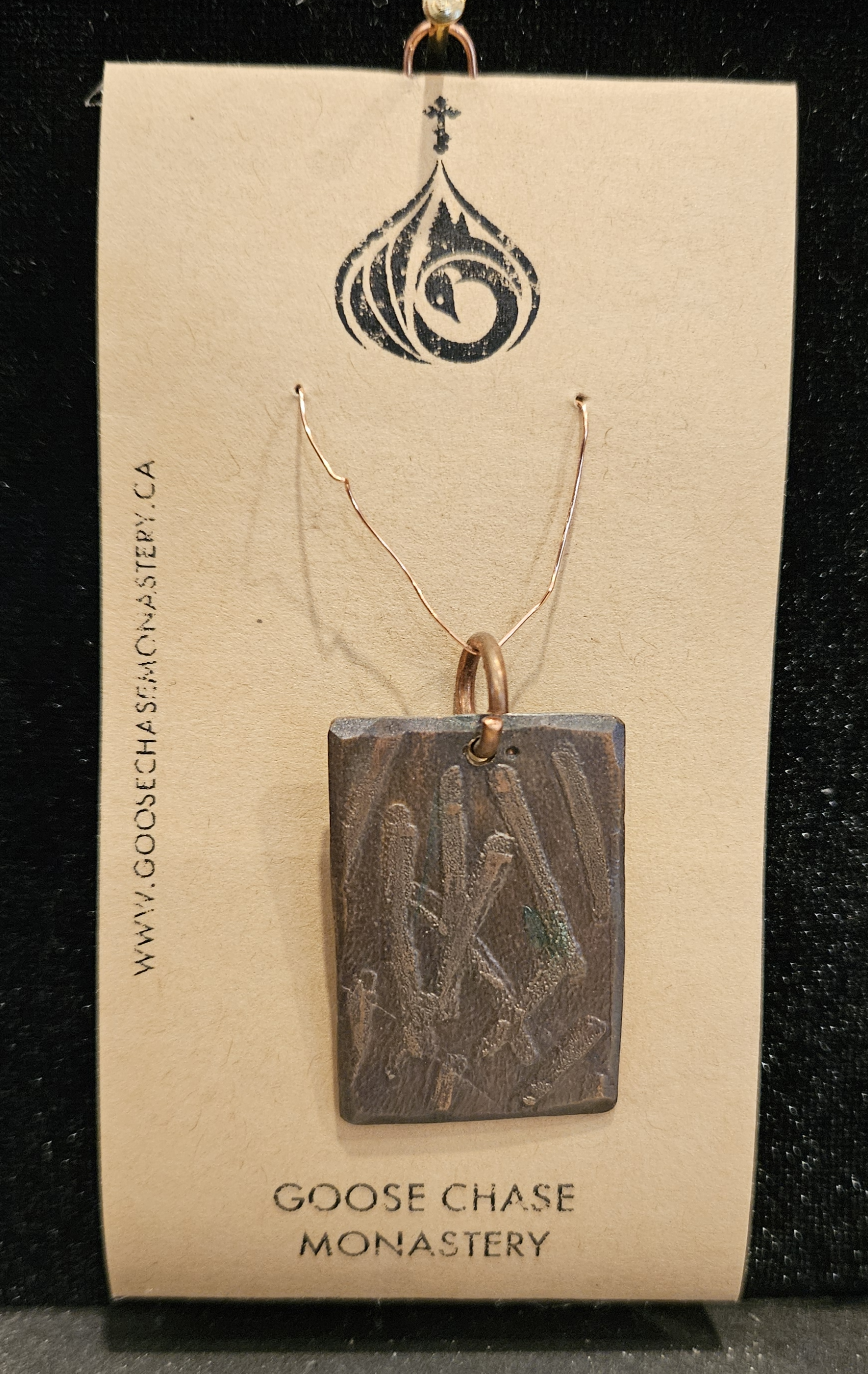 Etched Copper Pendant