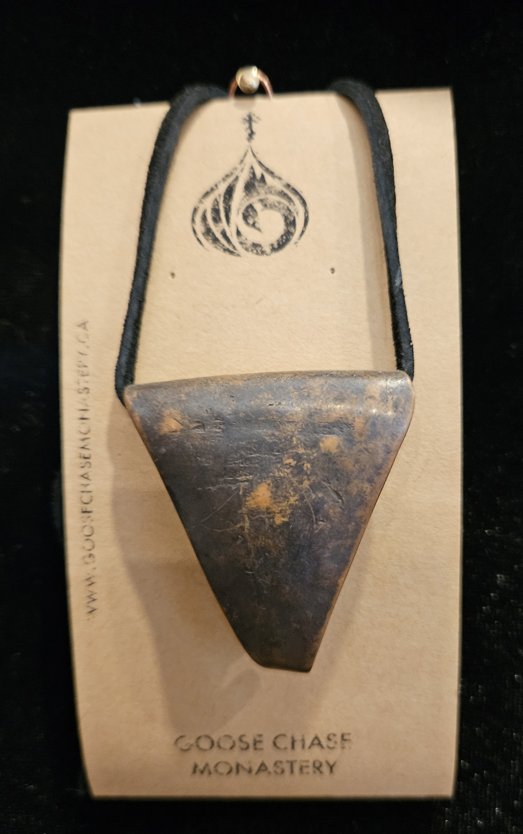 Triangle copper pendant