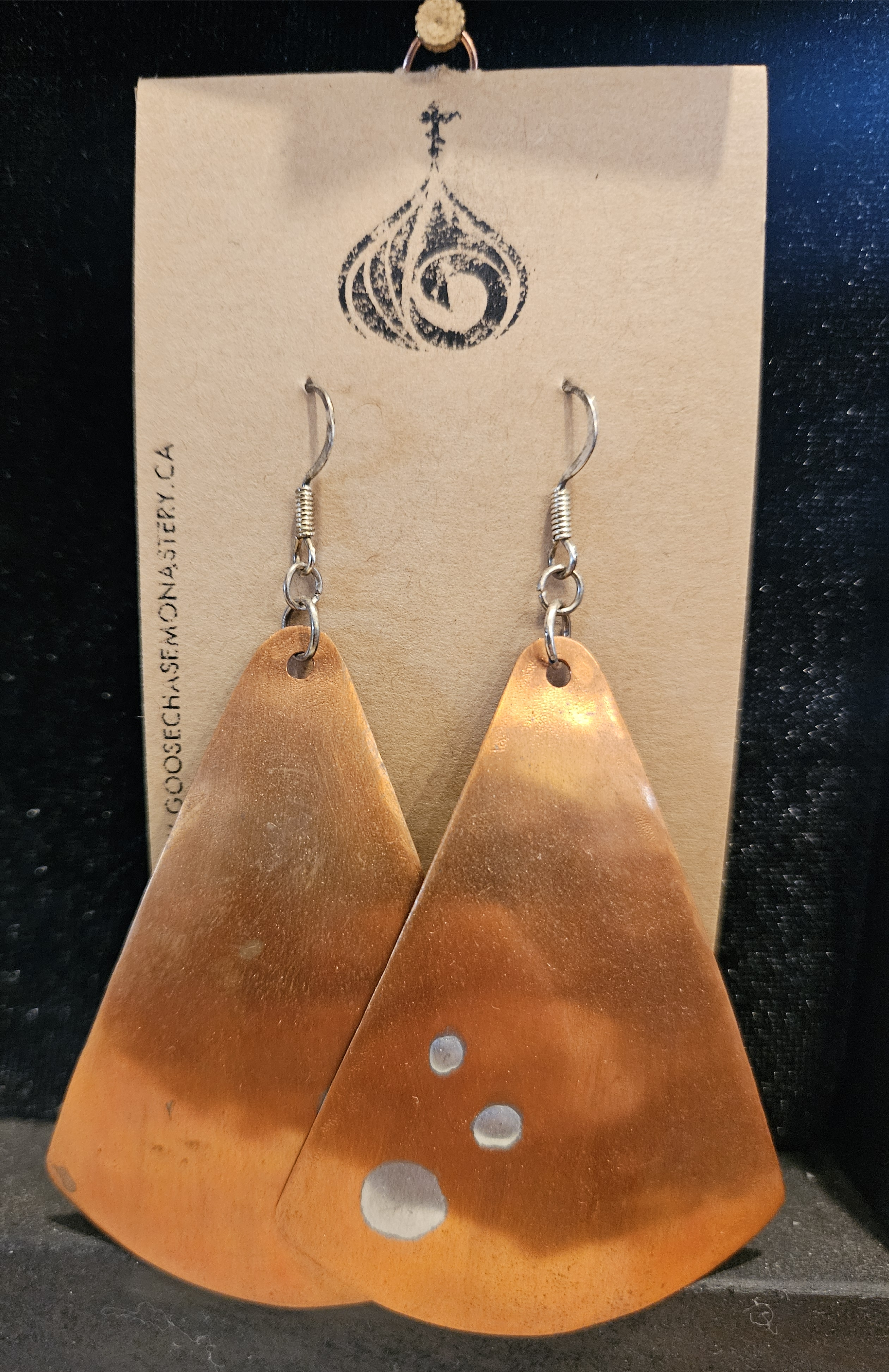 Triangle Copper Earrings