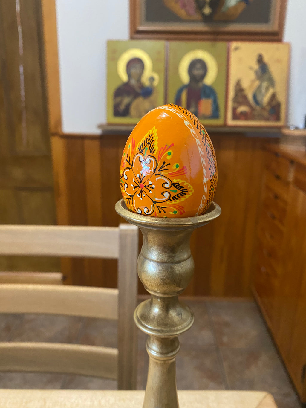 Decorated Wooden Paschal Eggs  ($10 ea. with purchase of 4 or more)