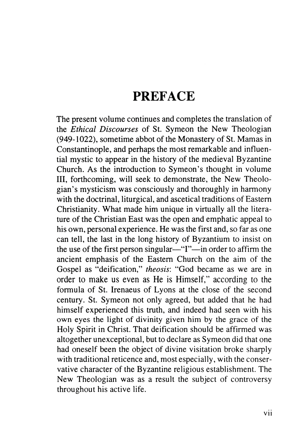 On the Mystical Life Vol 2 by St. Symeon the New Theologian