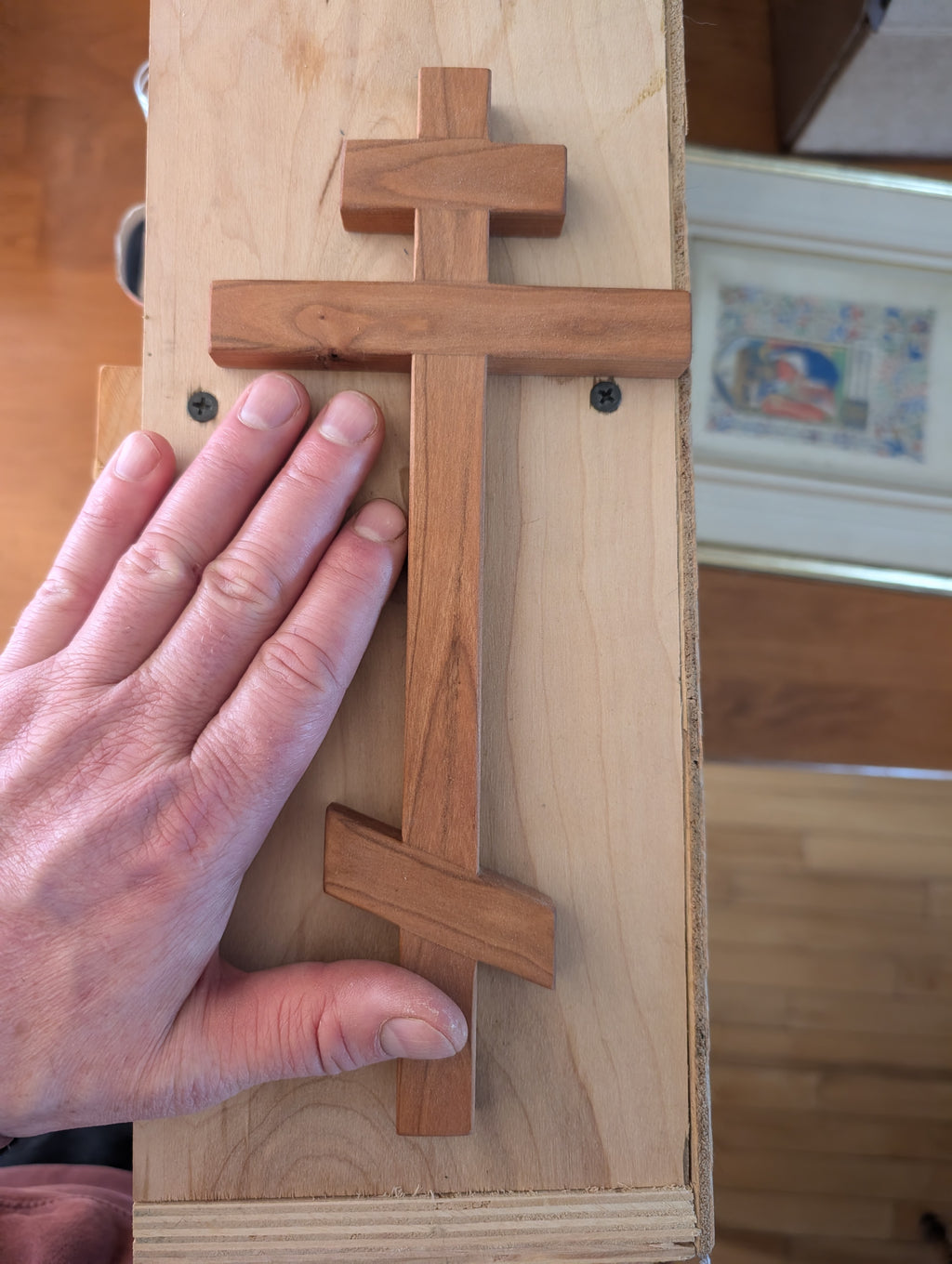 Cherry Wall Cross - Made at the Monastery