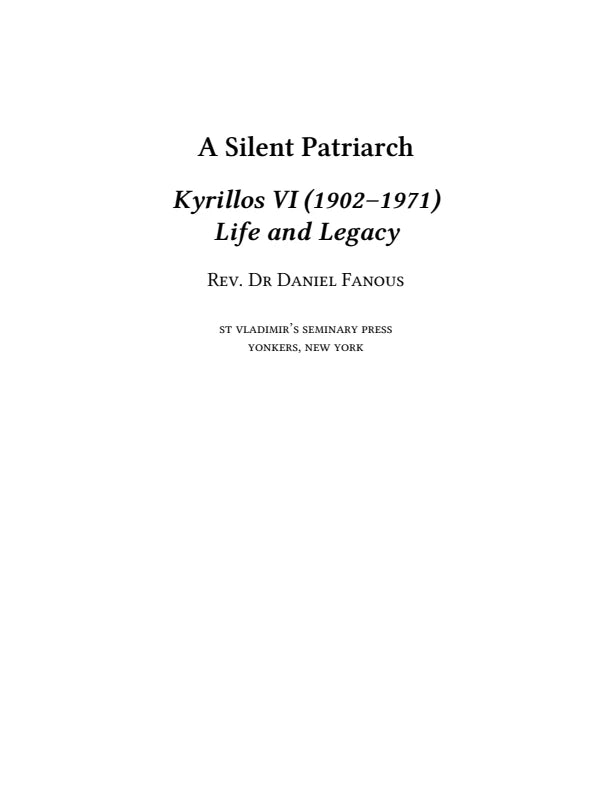 A Silent Patriarch by Daniel Fanous