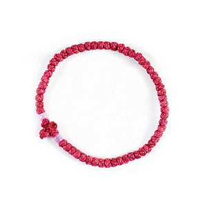 Prayer Rope Waxed with Thin Knots Colored