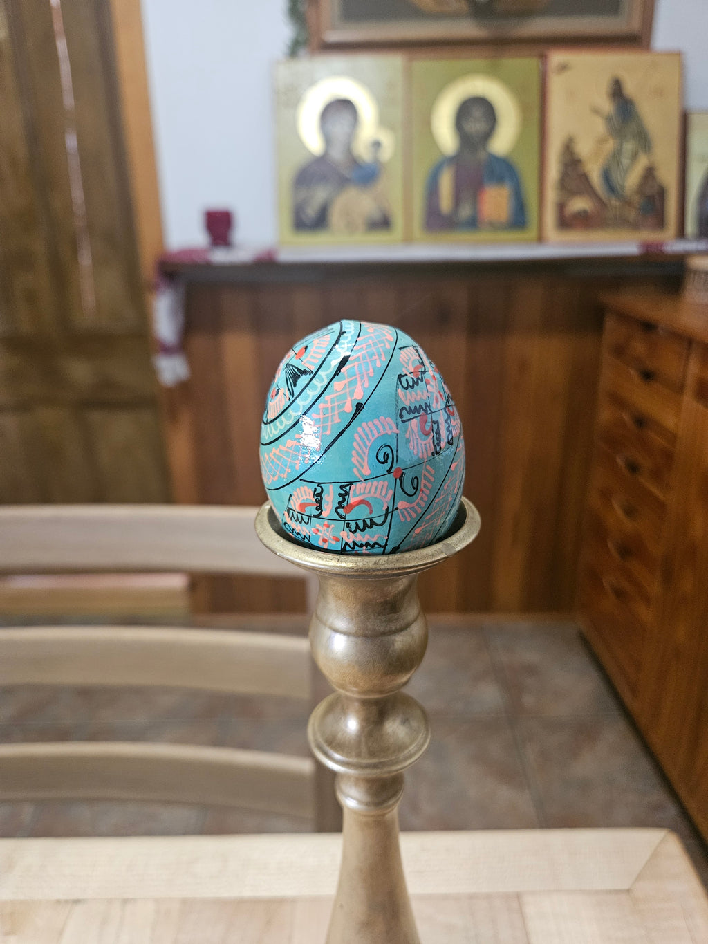 Decorated Wooden Paschal Eggs  ($10 ea. with purchase of 4 or more)