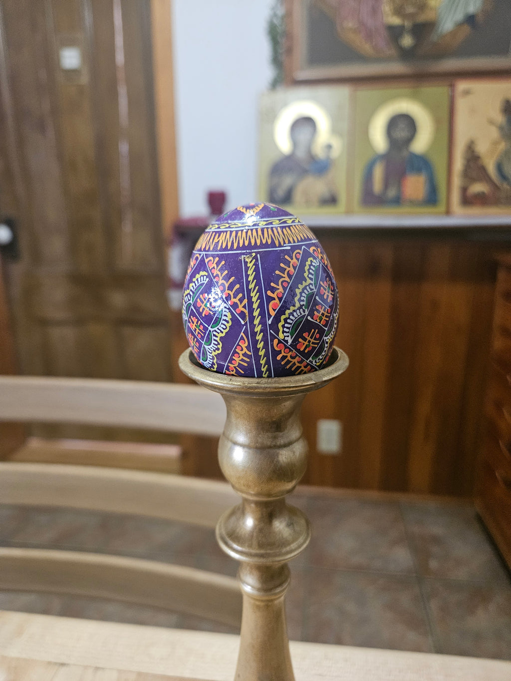 Decorated Wooden Paschal Eggs  ($10 ea. with purchase of 4 or more)