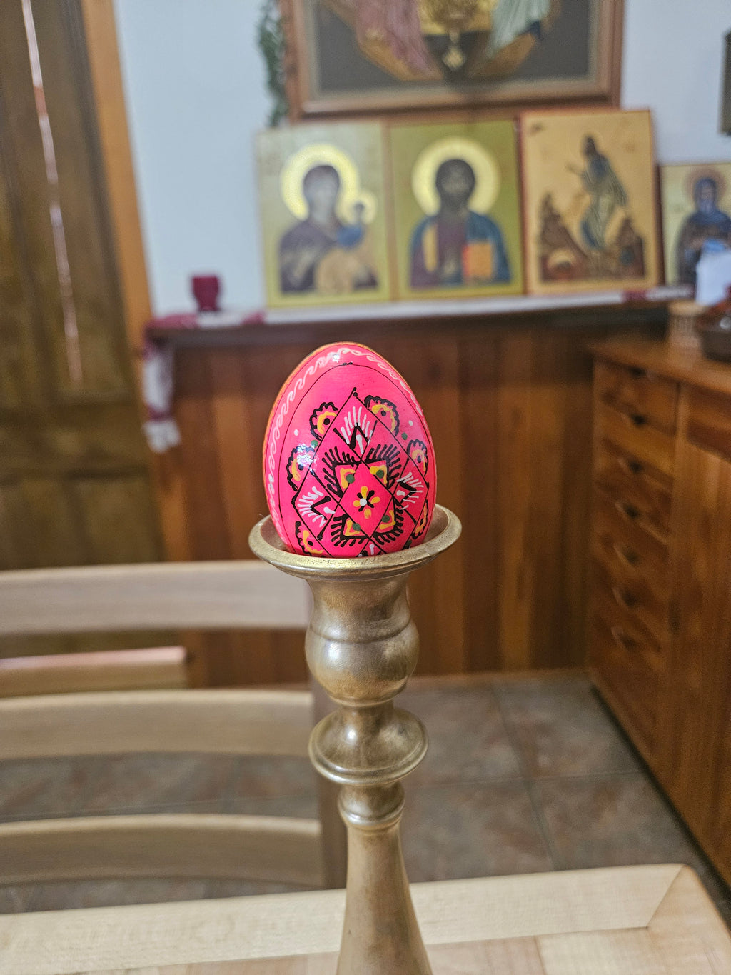 Decorated Wooden Paschal Eggs  ($10 ea. with purchase of 4 or more)