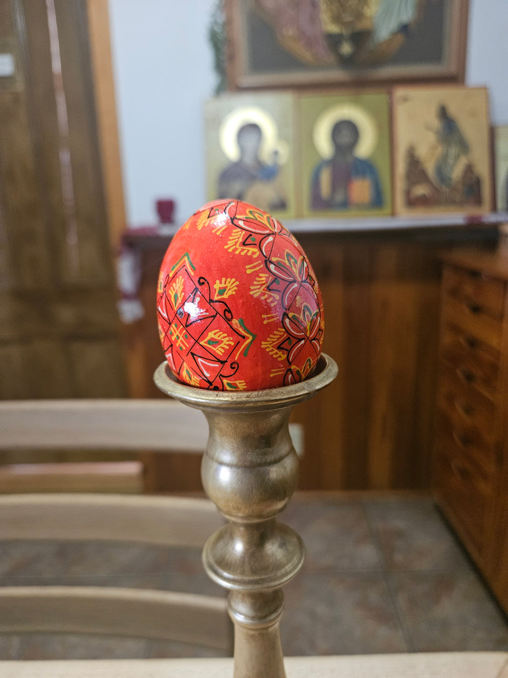 Decorated Wooden Paschal Eggs  ($10 ea. with purchase of 4 or more)