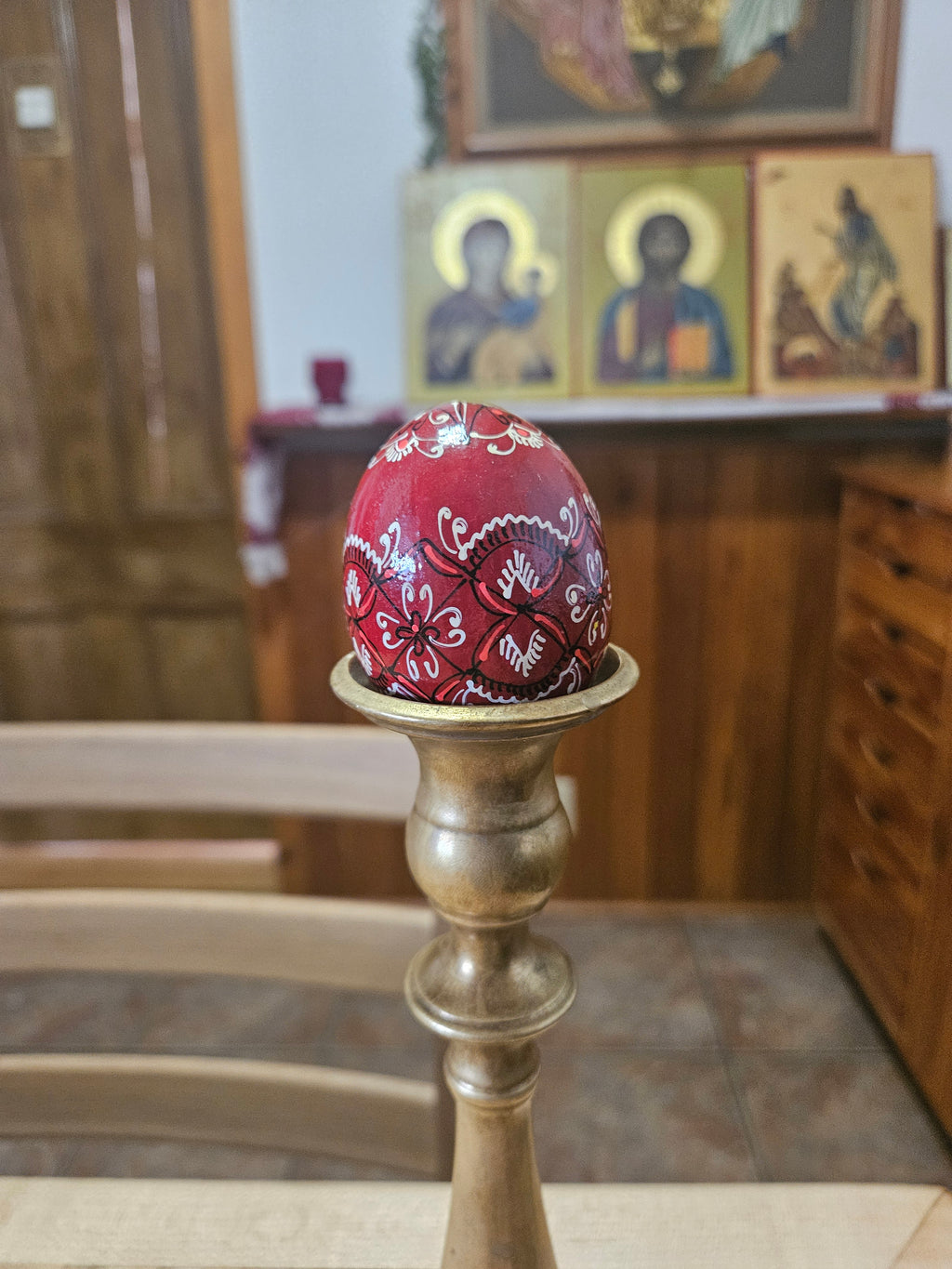 Decorated Wooden Paschal Eggs  ($10 ea. with purchase of 4 or more)